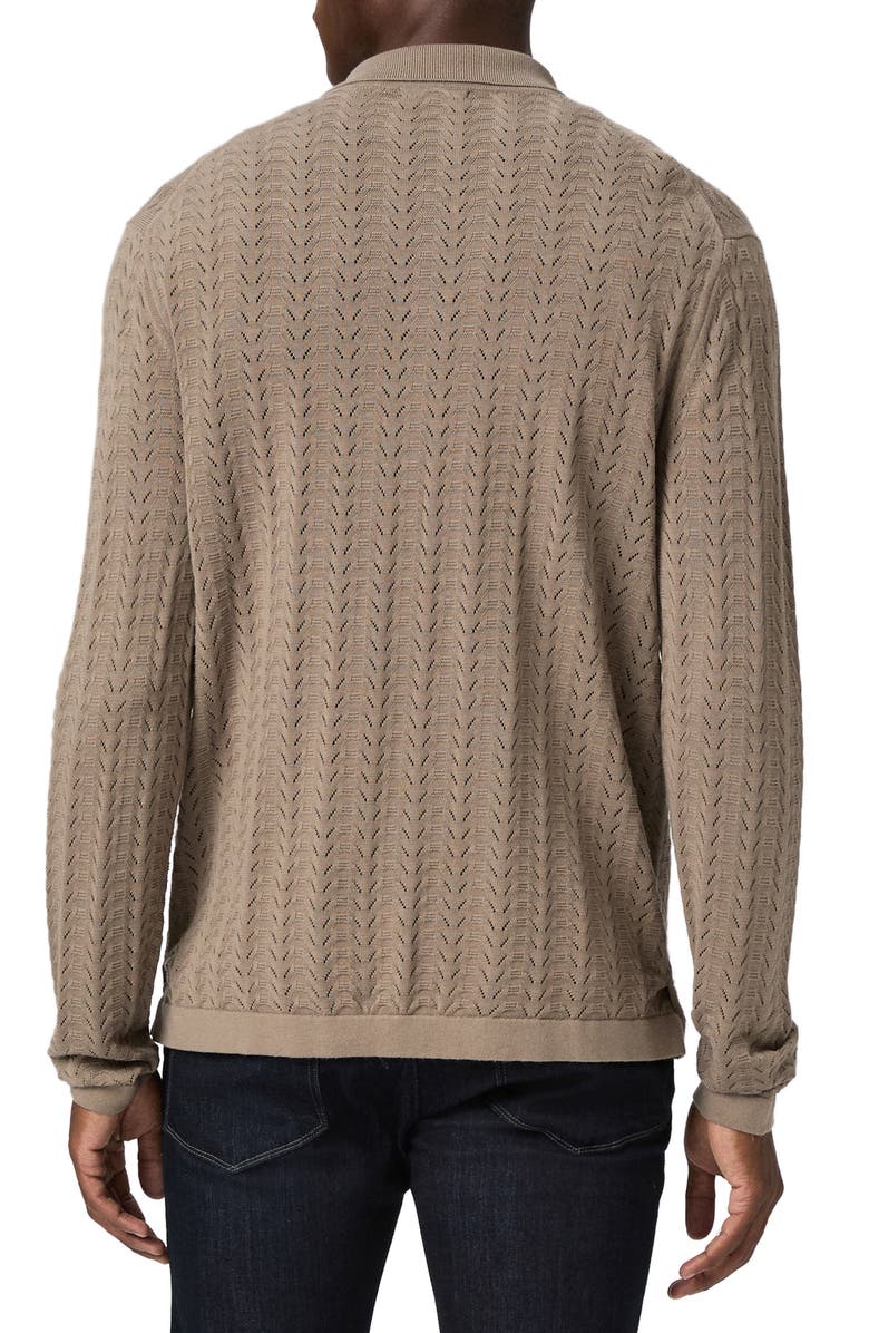 PAIGE Larimer Open Knit Button-Up Shirt, Alternate, color, Mojave Sand