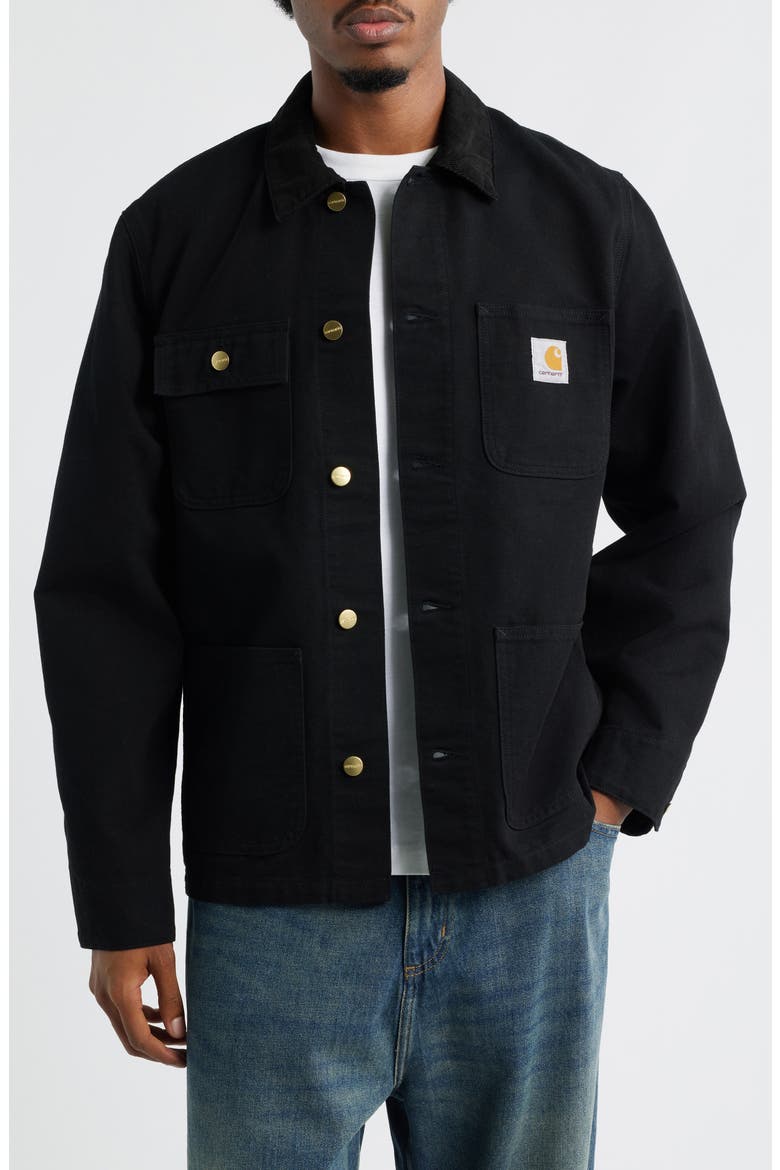 Michigan Canvas Coat, Main, color, BLACK / BLACK RINSE