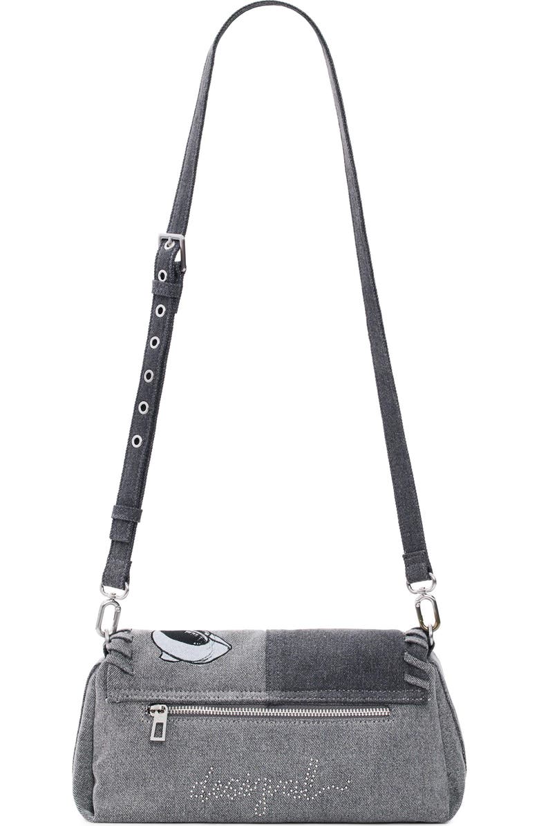 Desigual Mickey & Minnie Denim Crossbody Bag, Alternate, color,