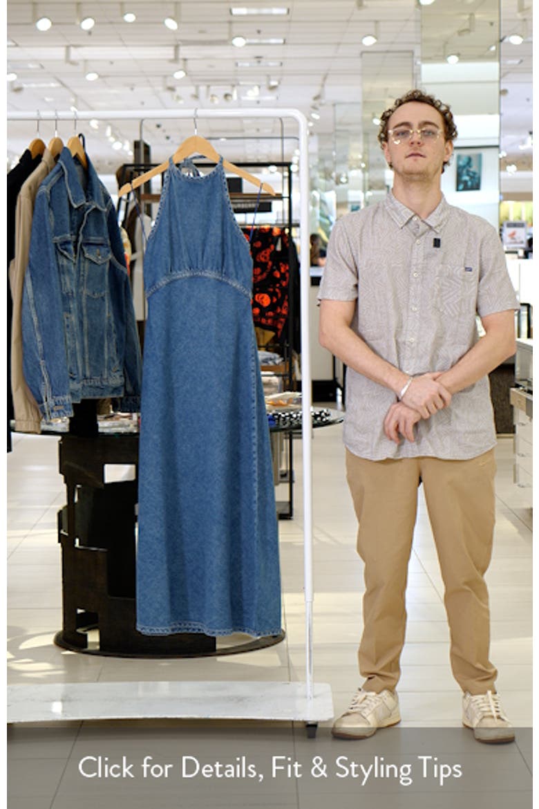 Vilman Denim Halter Maxi Dress video