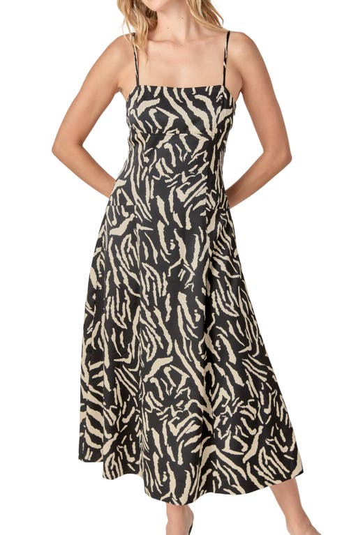 ENDLESS ROSE ENDLESS ROSE ANIMAL PRINT A-LINE MIDI DRESS