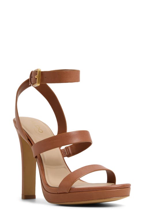 Aldo Kardy Ankle Strap Platform Sandal In Brown