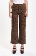 DAZE Pleaser Zebra Stripe Crop Wide Leg Pants