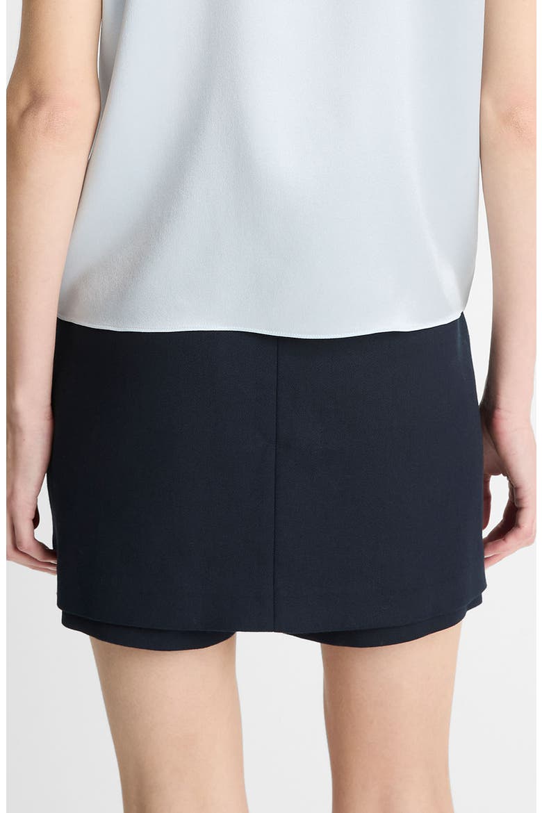 Tailored Stretch Cotton Skort, Alternate, color, COASTAL