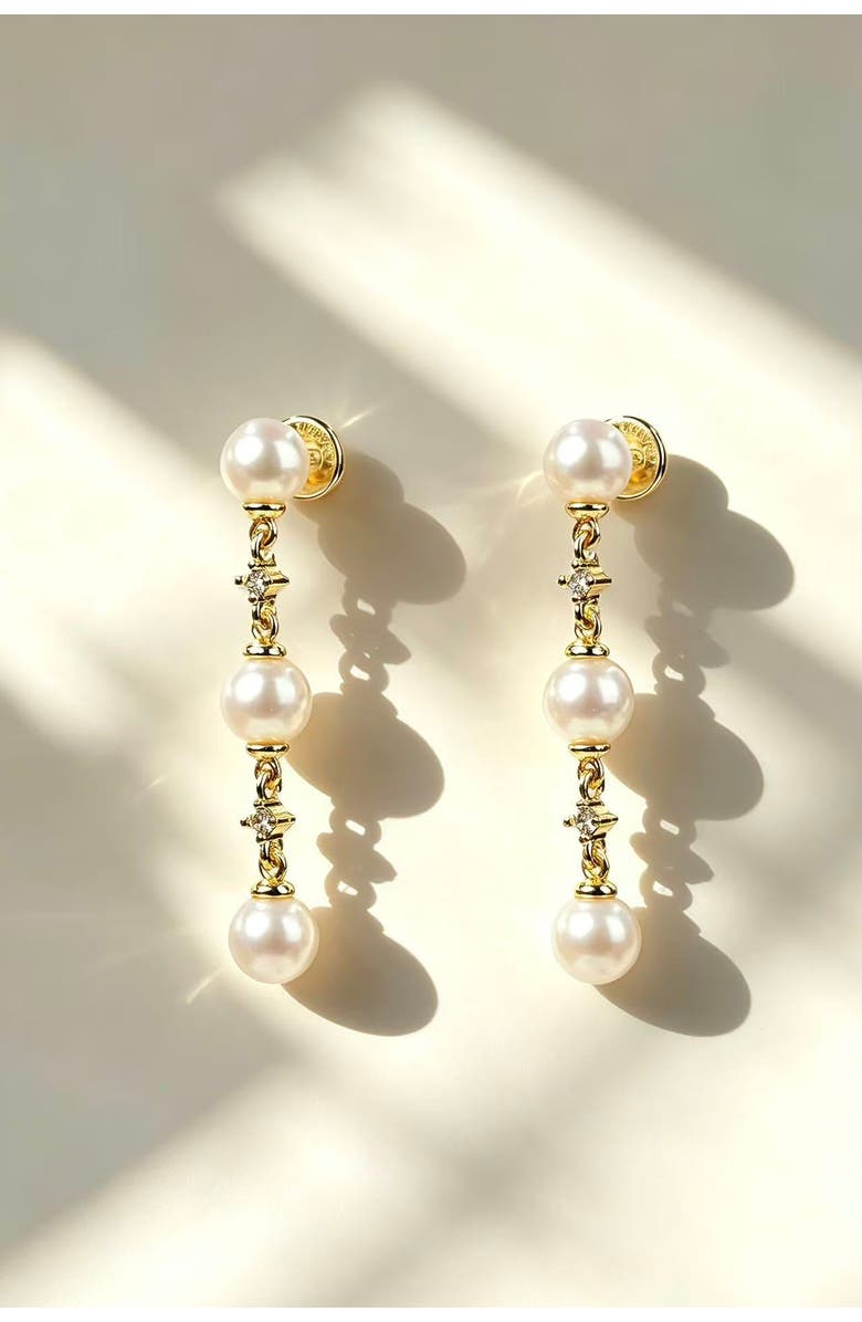 Classicharms Juliette Pearl Drop Earrings, Alternate, color, Gold
