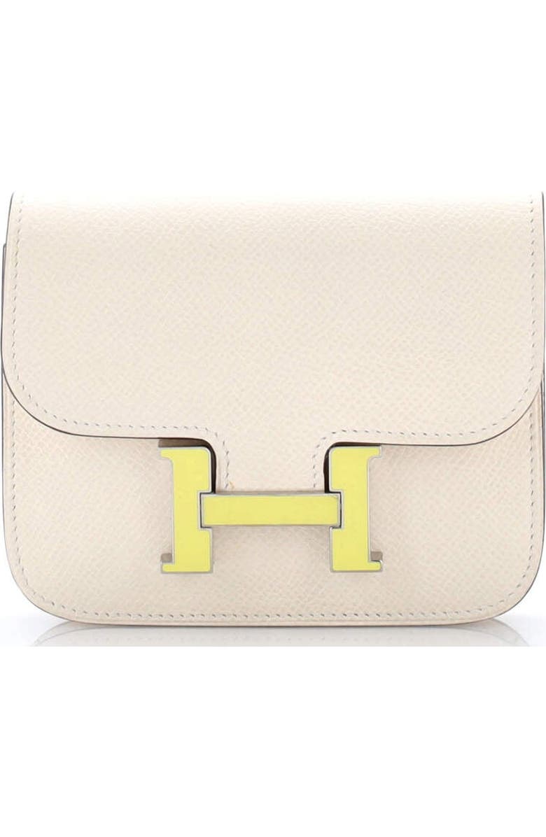 Pre-Owned Hermes Constance Slim Wallet Epsom, Main, color, Nata