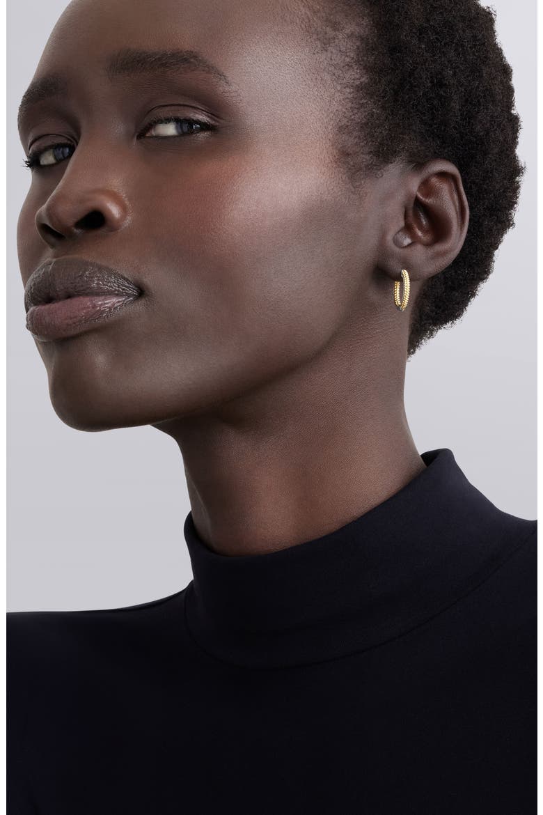 Caviar Lux Hoop Earrings, Alternate, color, TWO-TONE