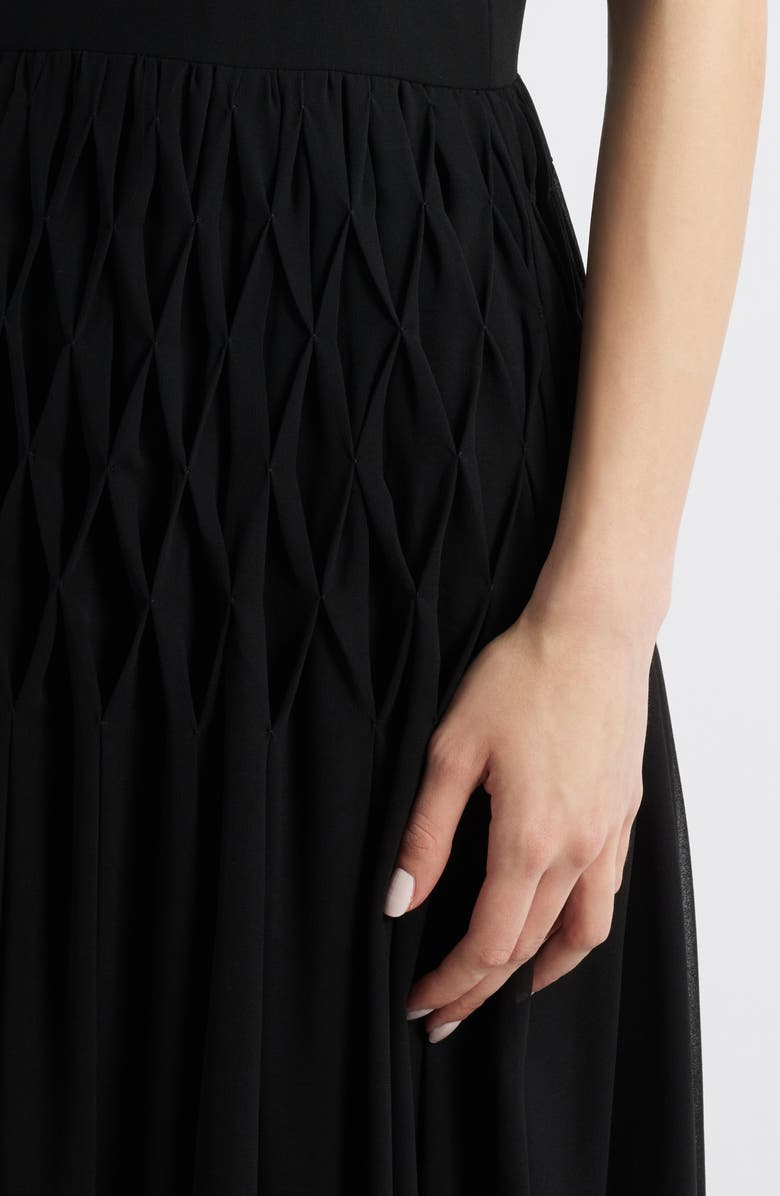 Hutch Diamond Pleat Detail Maxi Dress, Alternate, color, Black