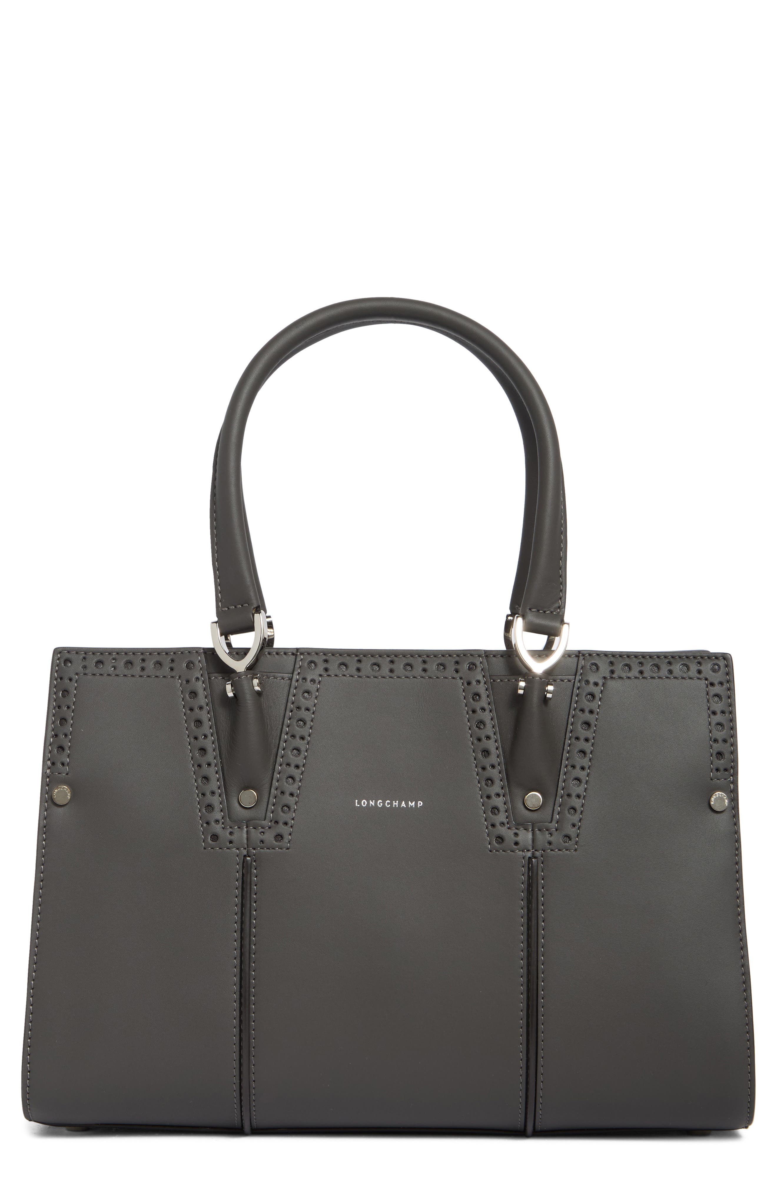 Longchamp Paris Premier Small Tote, Main, color, Anthracite