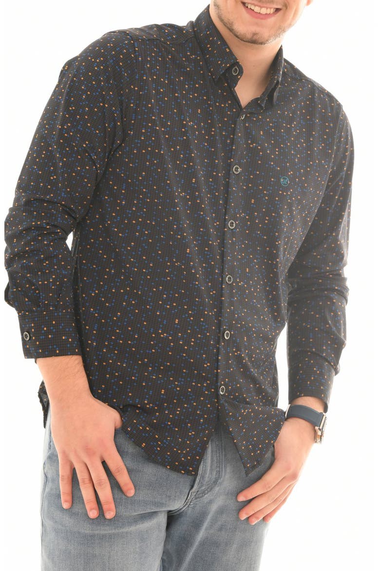 Modern Byte Mini Check Print Shirt, Main, color, MULTI