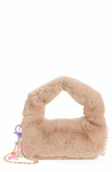 Kids' Faux Fur Plush Bag with Charm