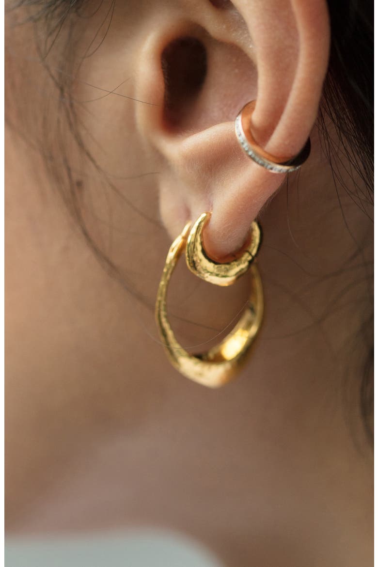 Deia Hoop Earrings, Alternate, color, 18CT GOLD VERMEIL ON STERLING