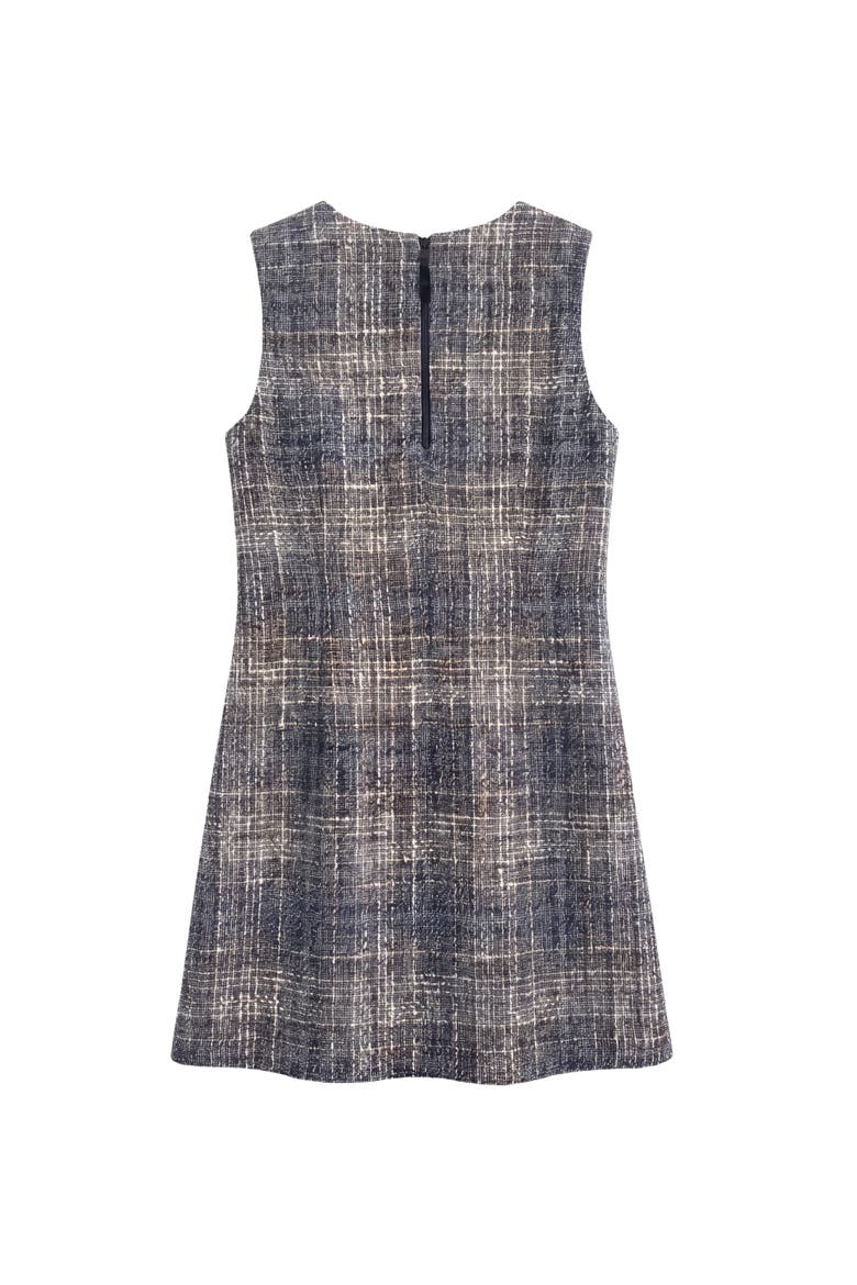 Harlow Tweed Mini Shift Dress, Alternate, color, Sheridan Tweed