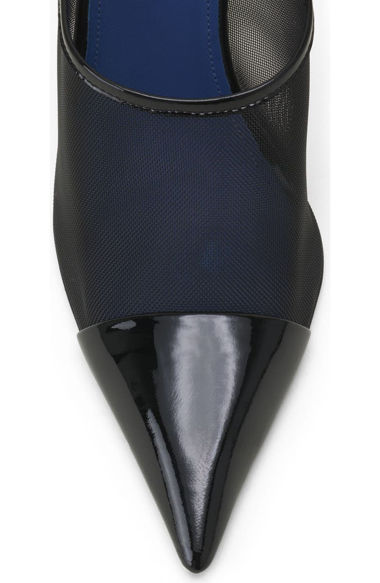 Lanvin Nocturne Mule In Mesh And Patent Leather, Alternate, color, Black