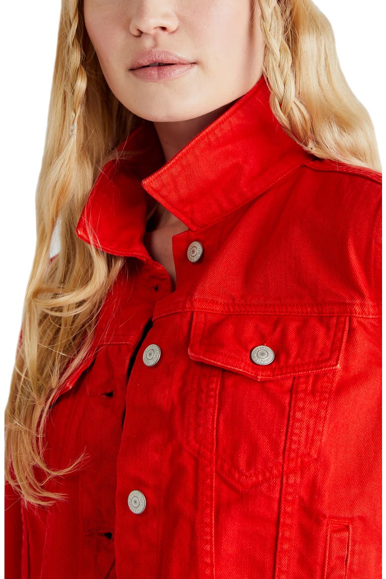 We the Free Rumors Denim Jacket, Alternate, color, HOT TAMALE