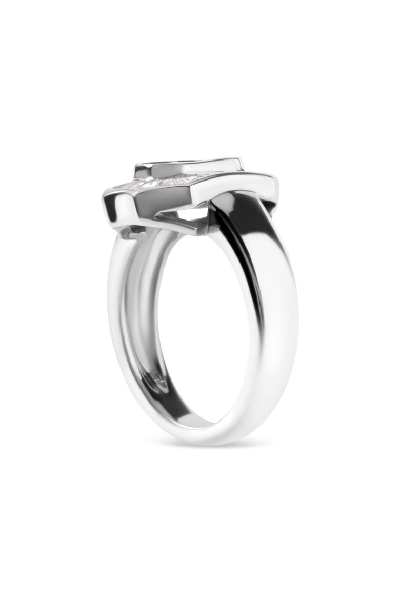 14K White Gold 1.00 Cttw Diamond Cocktail Art Deco Style Ring, Alternate, color, White