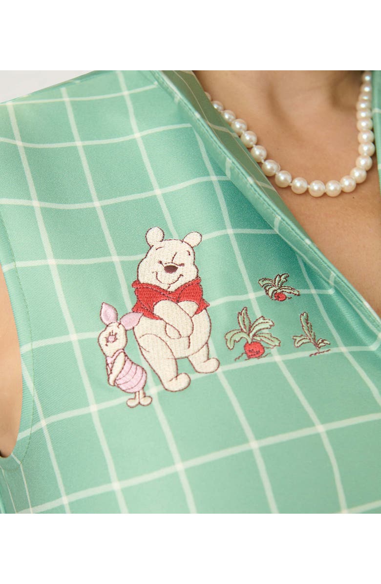 Unique Vintage 1950s Edith Swing Dress, Alternate, color, Mint Plaid