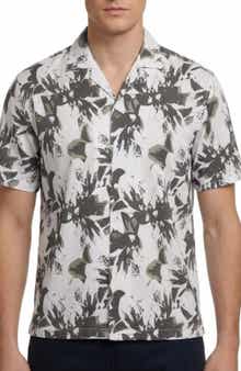 Report Collection Abstract Print Seersucker Camp Shirt