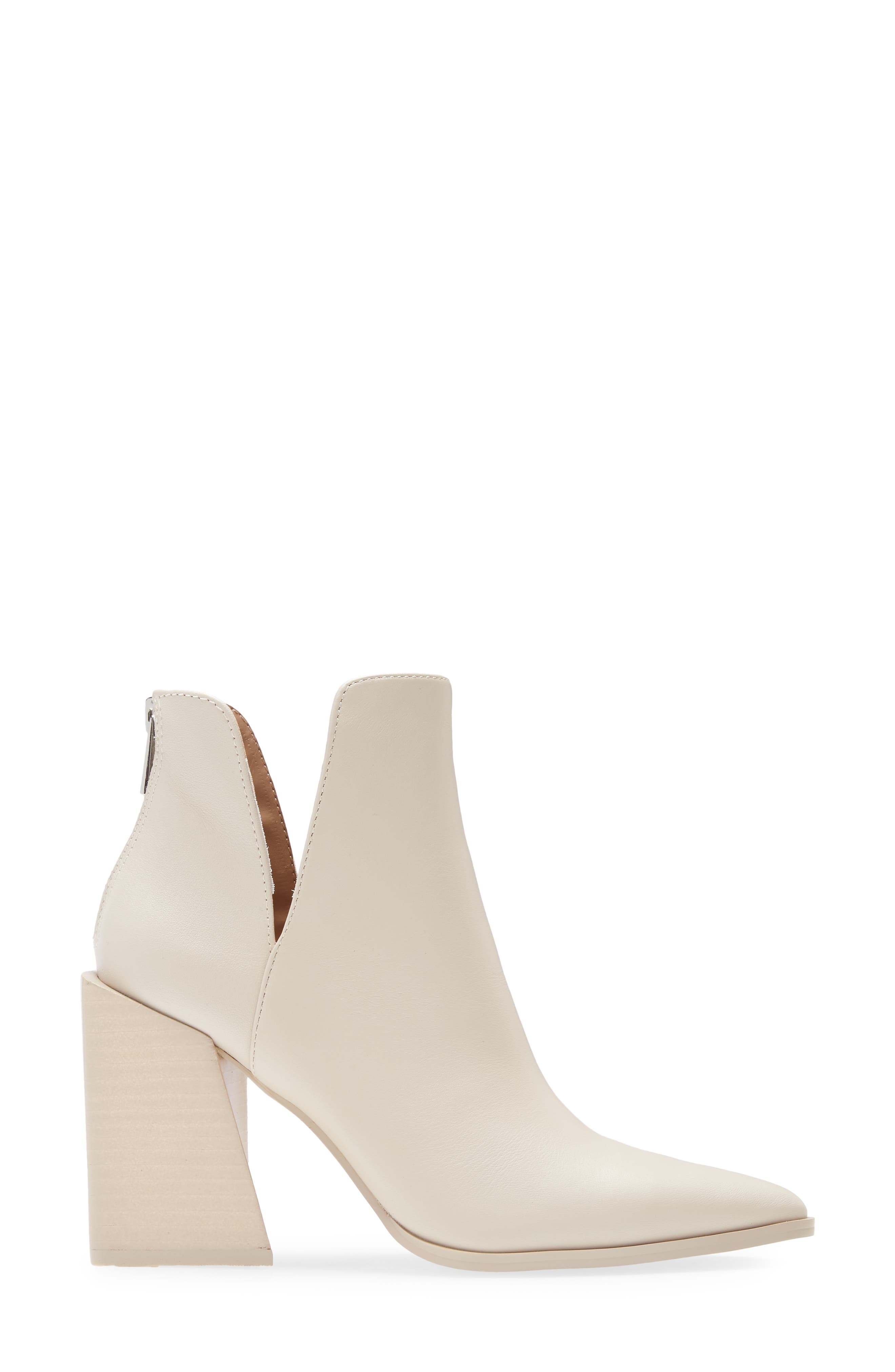 Taylen Pointed Toe Bootie, Alternate, color, BONE LEATHER