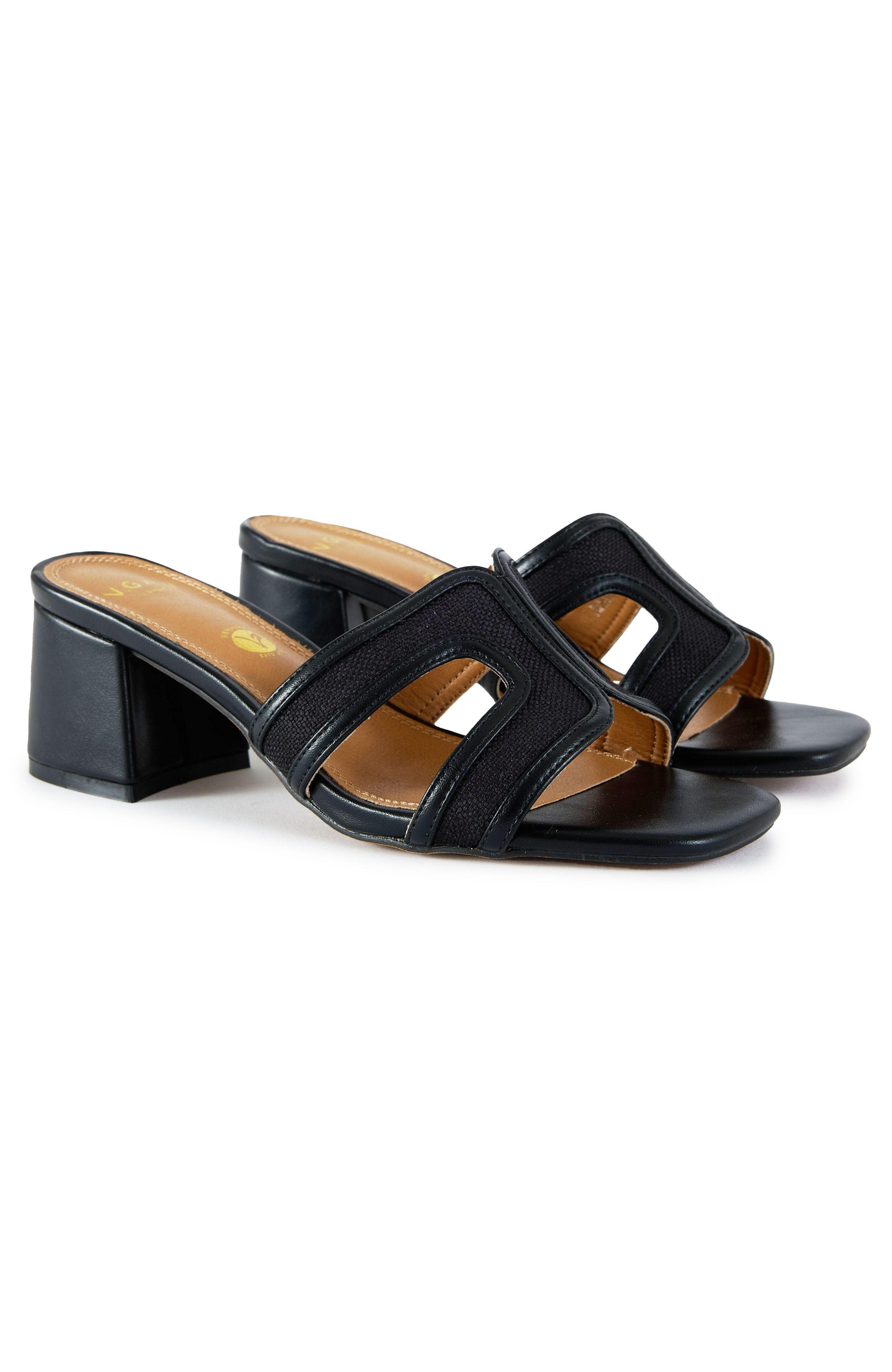 Bok Slip On Heeled Sandals, Alternate, color, Black