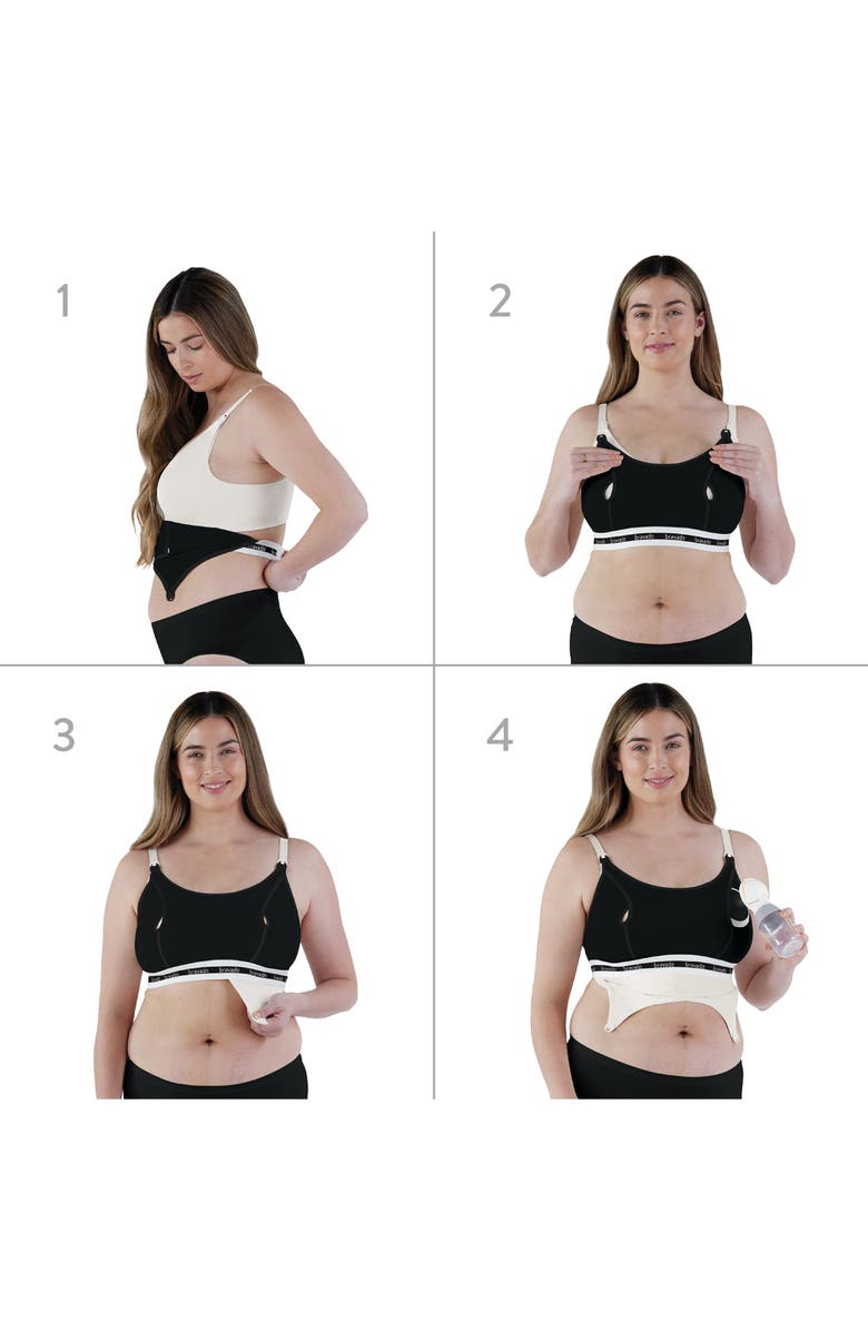 Bravado Designs Clip & Pump Hands-Free Nursing Bra Accessory, Alternate, color, Black