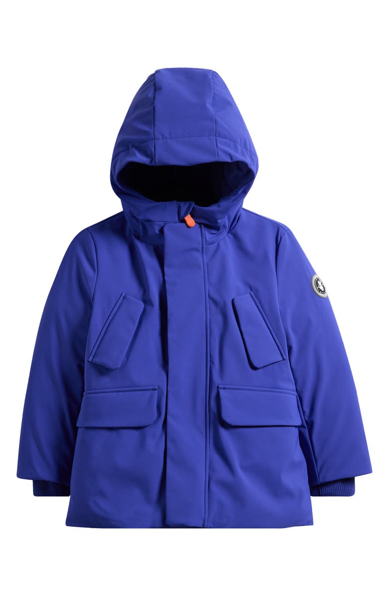 Save The Duck Kids' Theo Water Repellent Hooded Parka, Main, color, Gentian Blue