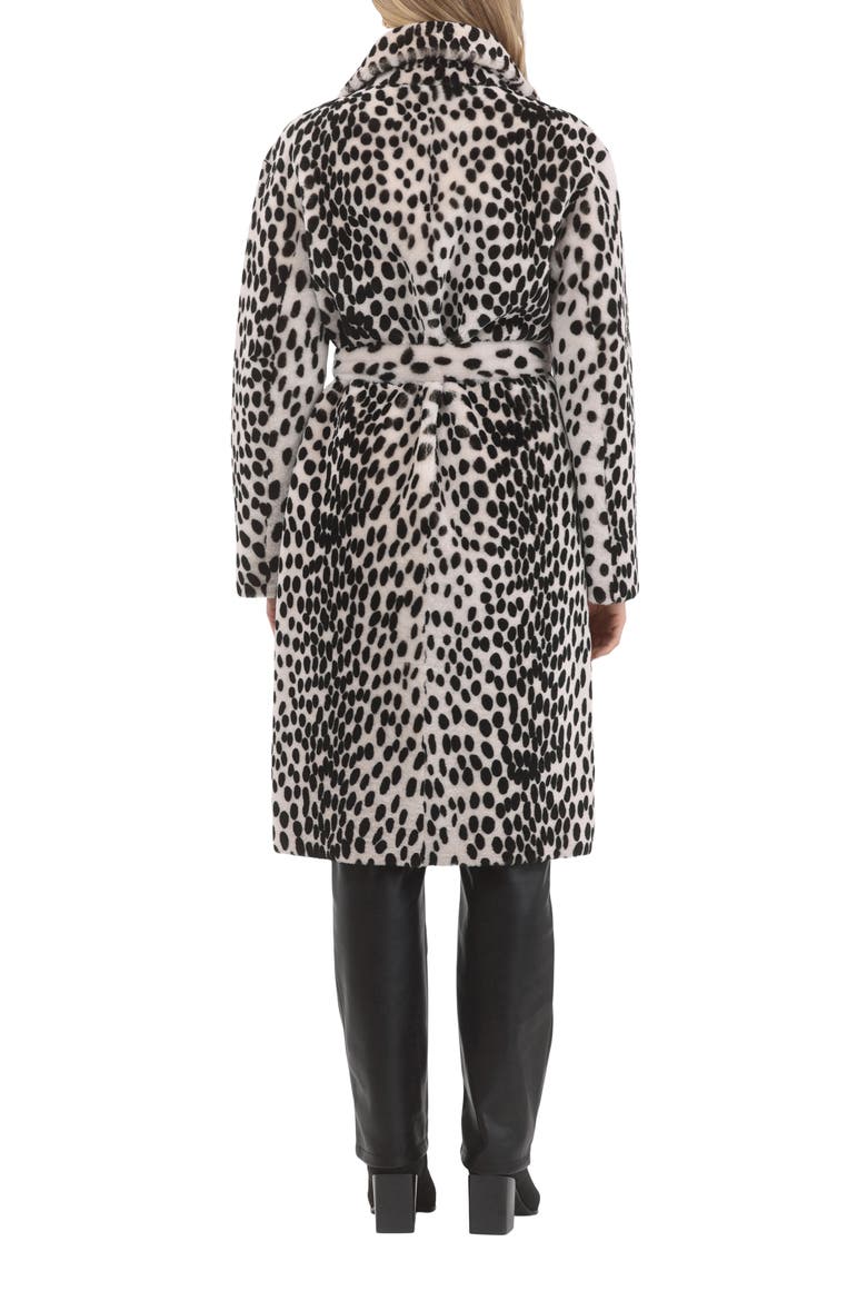 Genuine Shearling Short Coat, Reversible, Alternate, color, BEIGE/BLACK SPOTTED/GOLD