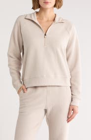90 DEGREE BY REFLEX Horizontal Quilted Textured Pullover