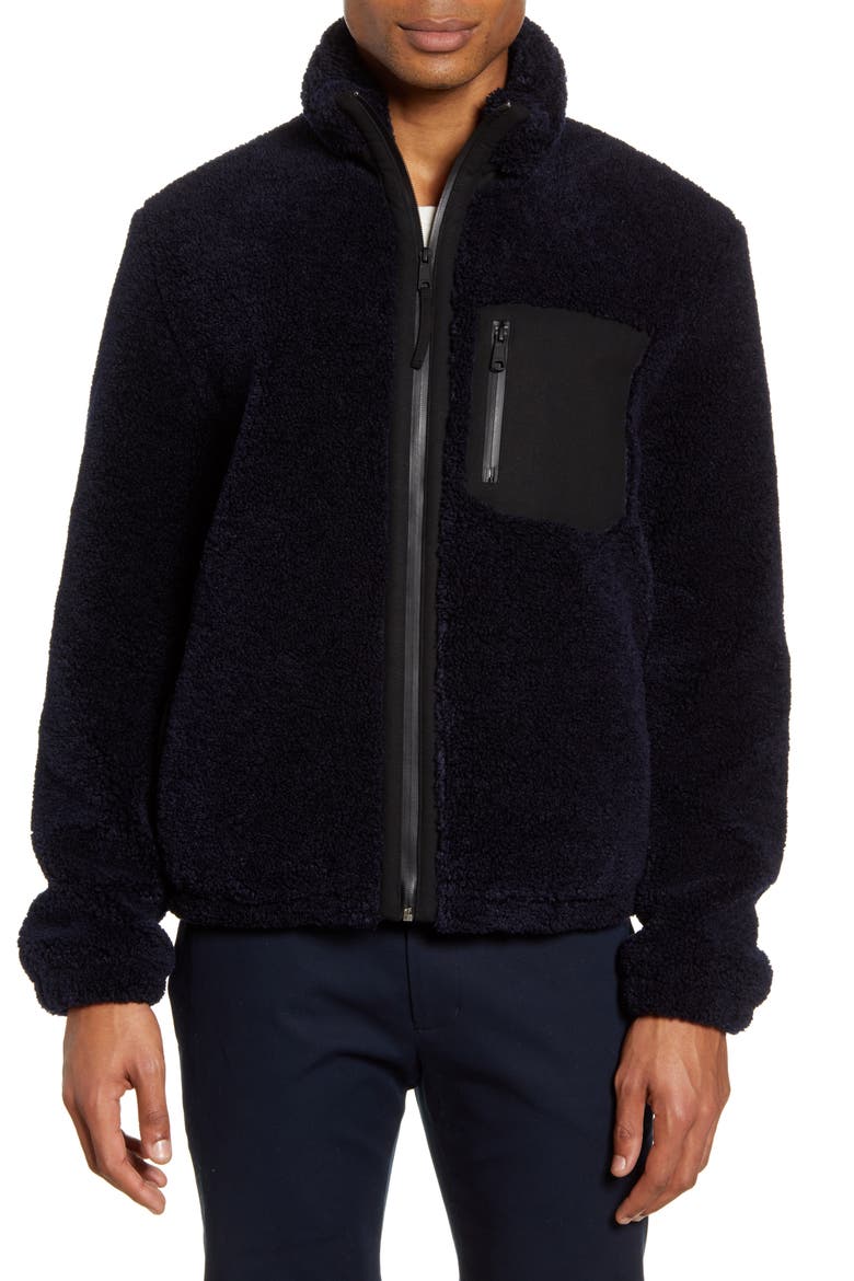 Fleece Zip Jacket, Alternate, color, COASTAL