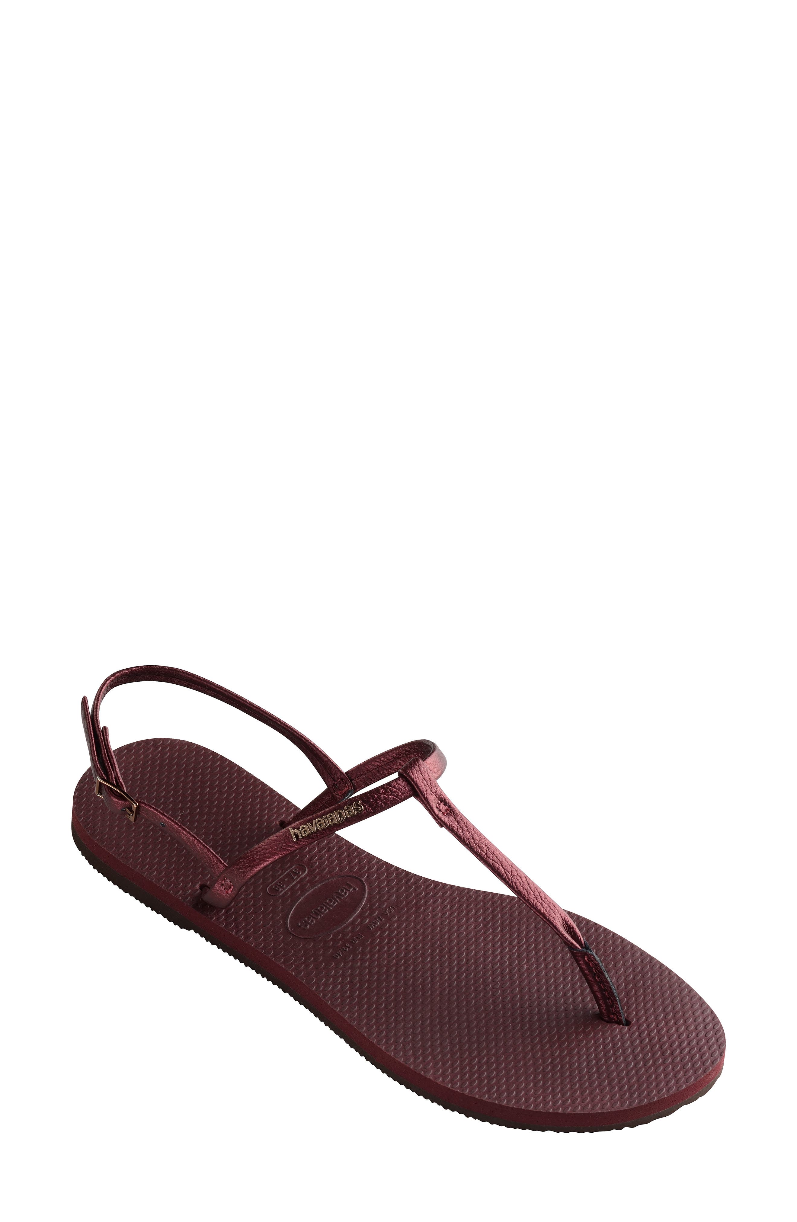 You Riviera Sandal, Alternate, color, GRAPE WINE