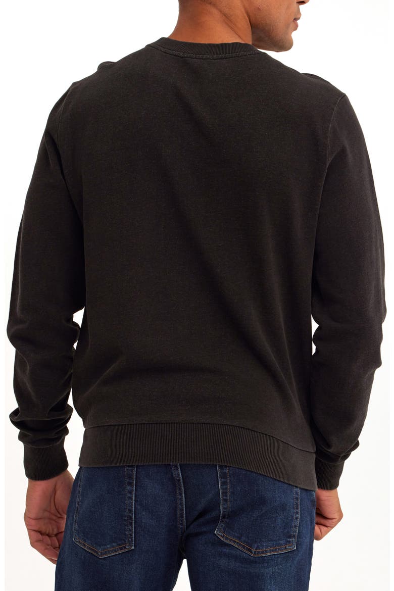 Corey Organic Cotton Terry Sweatshirt, Alternate, color, BLACK WASH