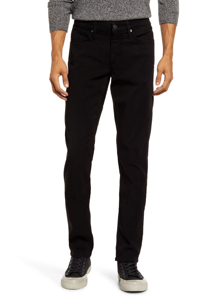 L'Homme Slim Fit Five-Pocket Twill Pants, Main, color, NOIR