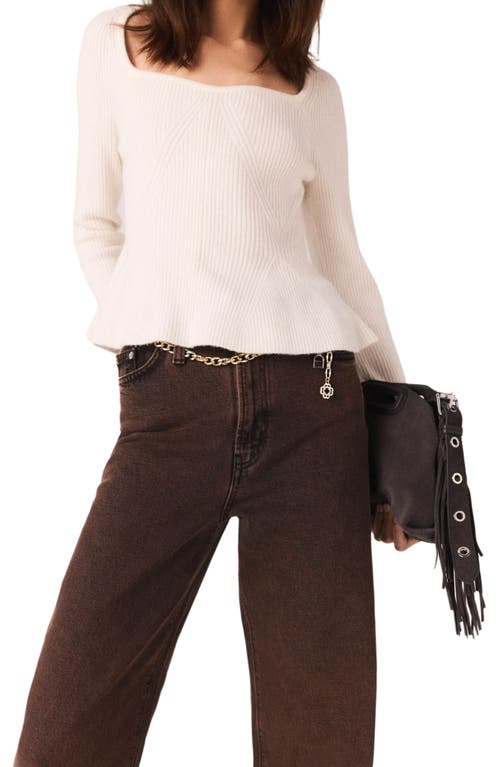 Maje Bootcut Jeans With Chain In Brown
