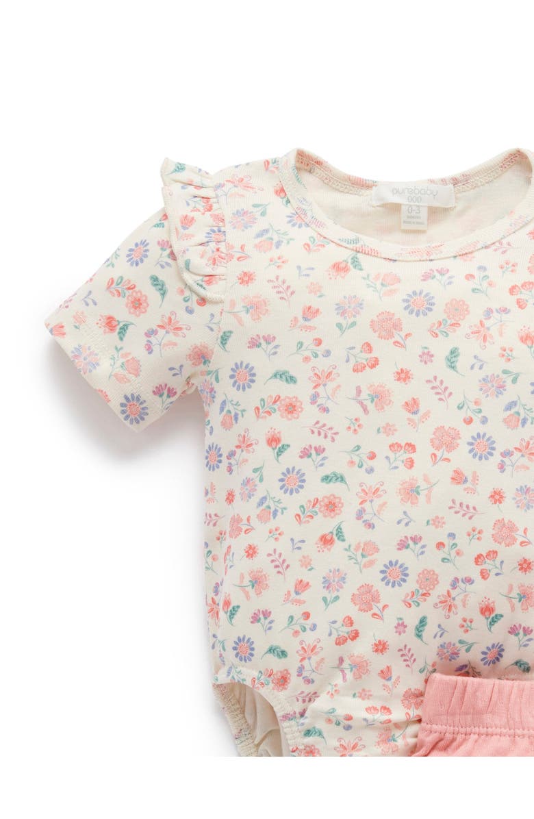 Purebaby 3 Piece Gift Set Girls, Alternate, color, Flor Print