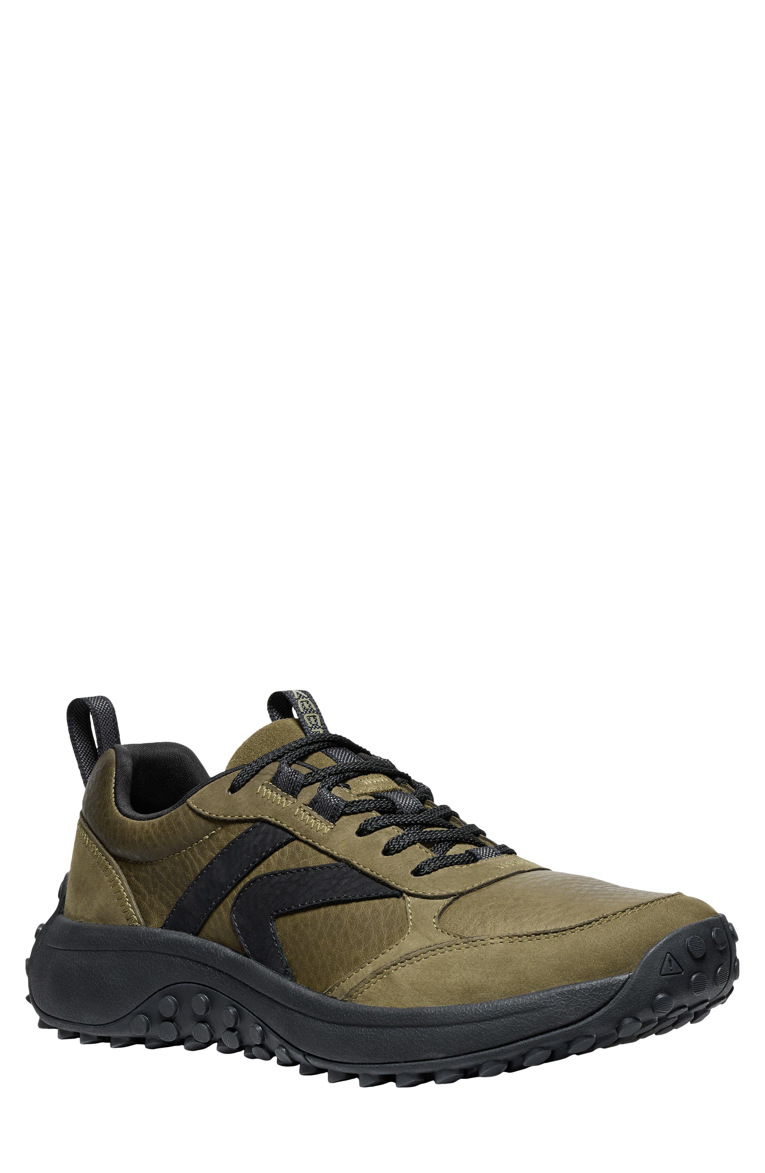 KEEN KS86 Lea Sneaker, Main, color, Dark Olive/ Black