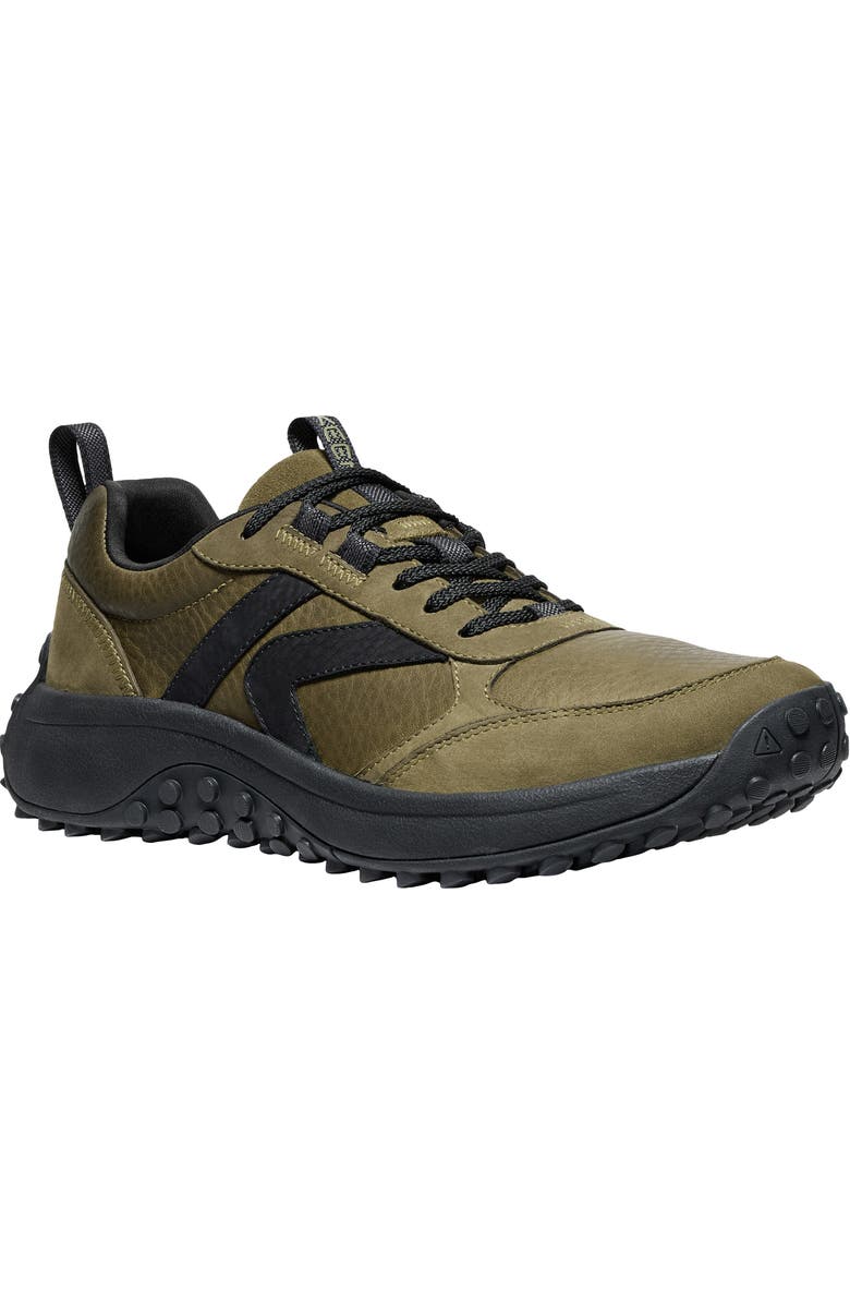 KEEN KS86 Lea Sneaker, Main, color, Dark Olive/ Black
