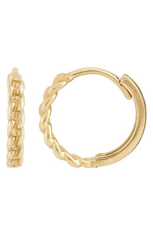Frankie & Zoe Curb Chain Hoop Earrings In Gold