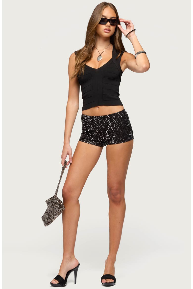 Yumei Bandage Crop Top, Alternate, color, BLACK