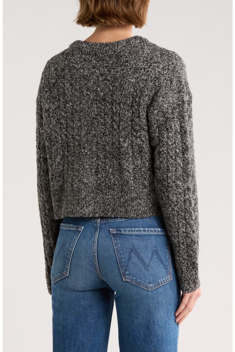 V-Neck Crop Cardigan, Alternate, color, GREY TWIST
