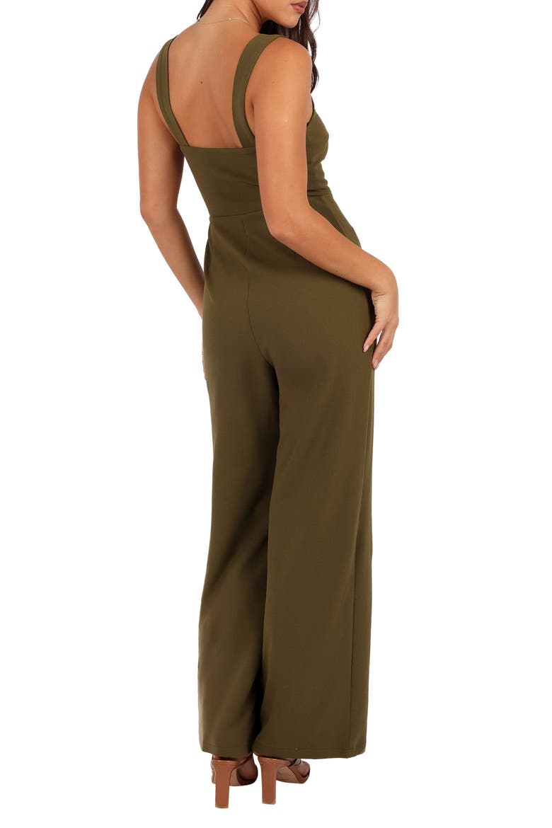 Hyatt Square Neck Sleeveless Jumpsuit, Alternate, color, OLIVE