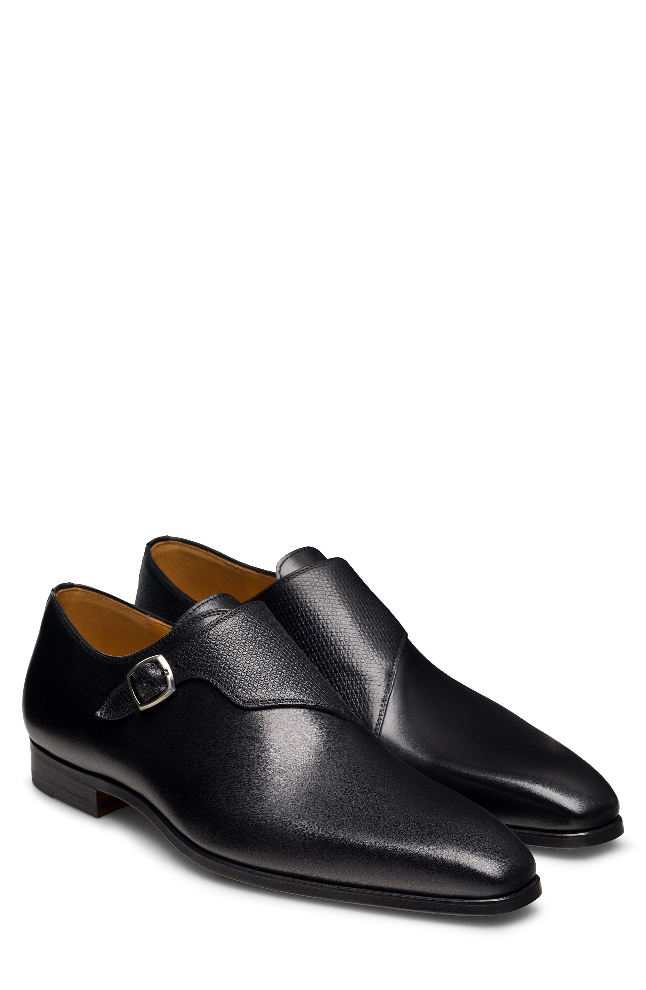 Delphi Monk Strap Shoe (Nordstrom Exclusive), Main, color, BLACK