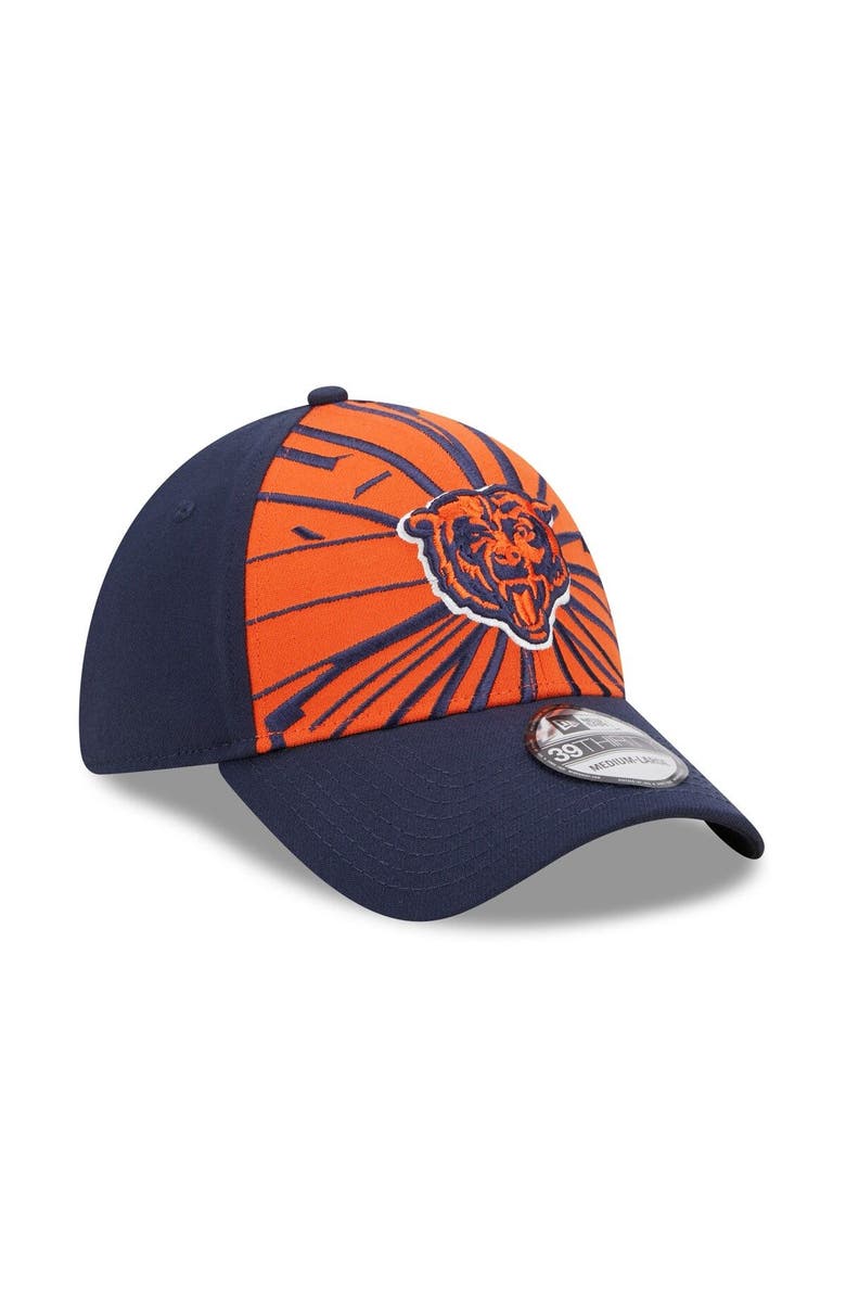 New Era Men's New Era Orange/Navy Chicago Bears Shattered 39THIRTY Flex Hat, Alternate, color,