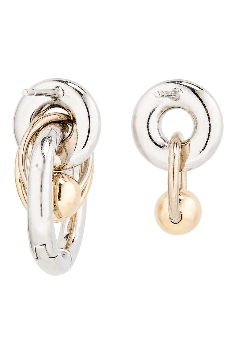 Isla Mismatched Earrings, Alternate, color, GOLD N PALLADIUM