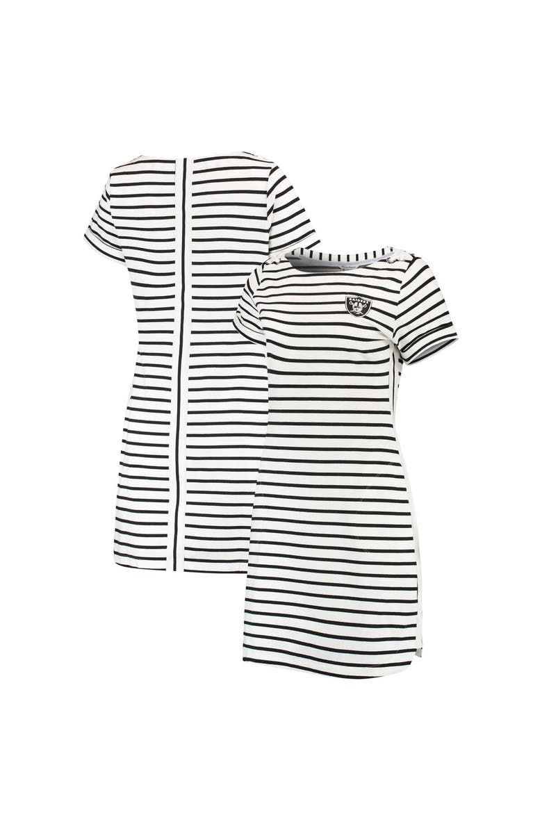 Tommy Bahama Women's Tommy Bahama White Las Vegas Raiders Tri-Blend Jovanna Striped Dress, Main, color, 