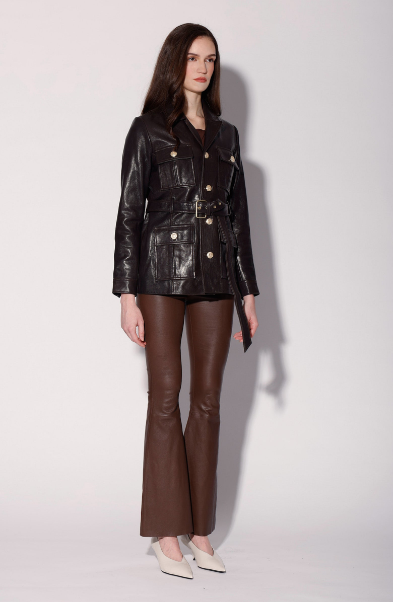 Walter Baker Joan Leather Jacket, Alternate, color, Espresso