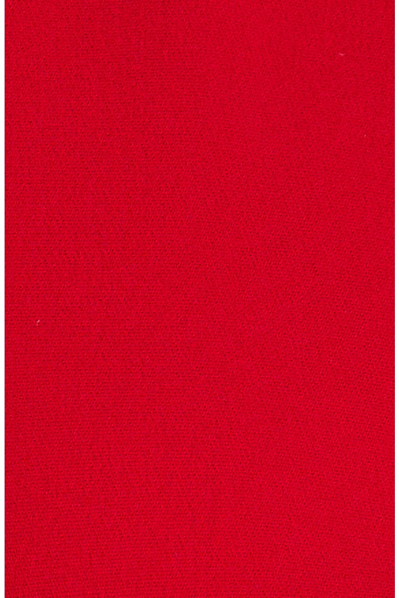 Crystal Bow Detail Long Sleeve Silk Cady Couture Dress, Alternate, color, RED