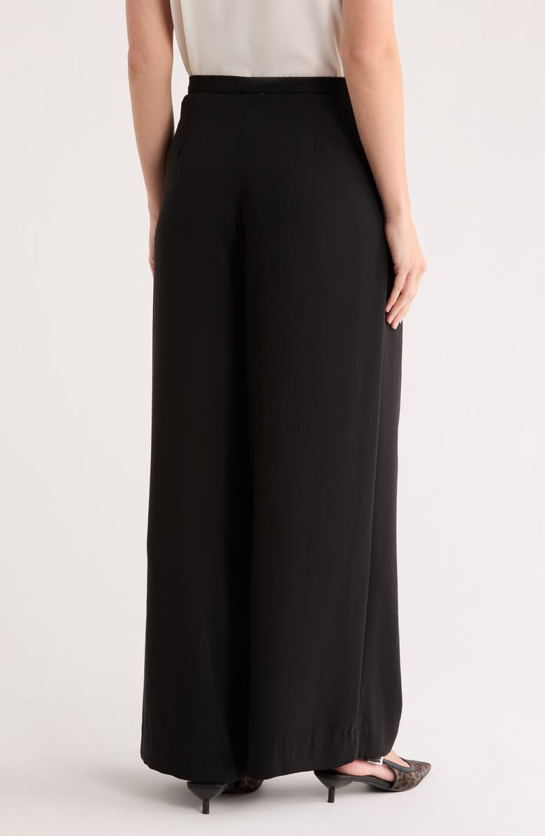 INDUSTRY REPUBLIC CLOTHING Pleated Wide Leg Trousers, Alternate, color, Black