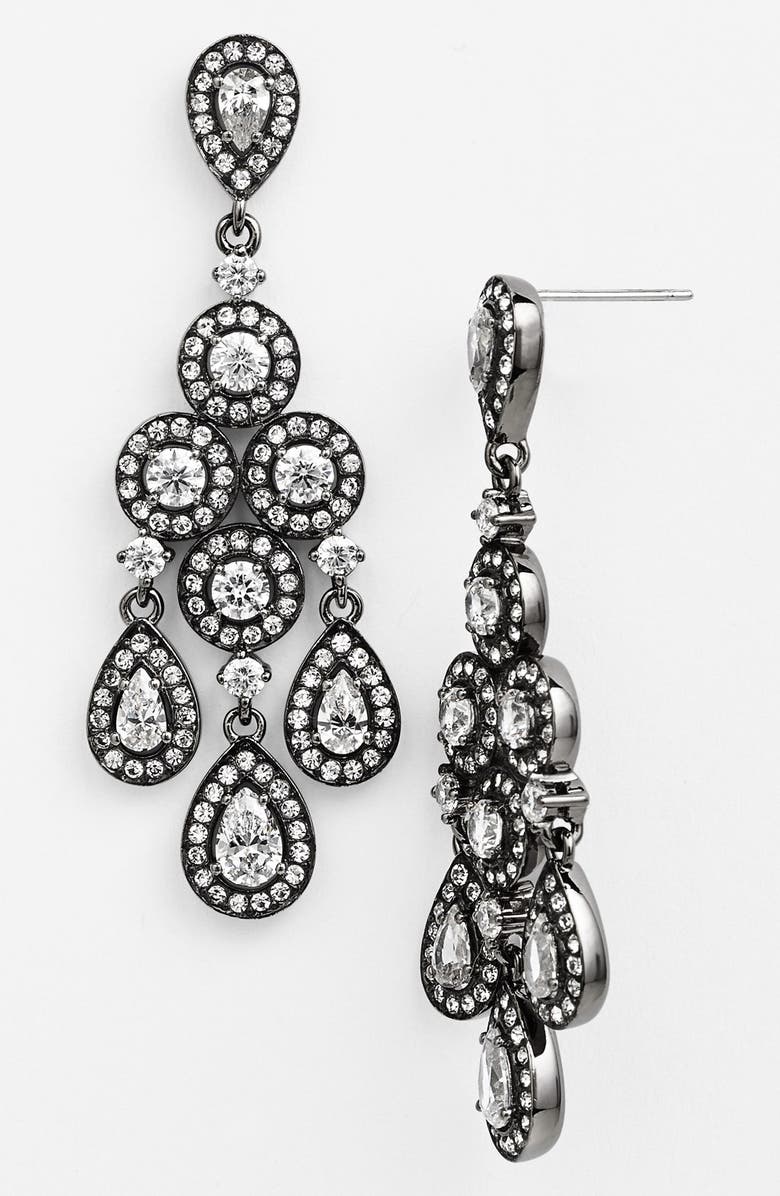 Nadri Framed Chandelier Earrings, Main, color, 