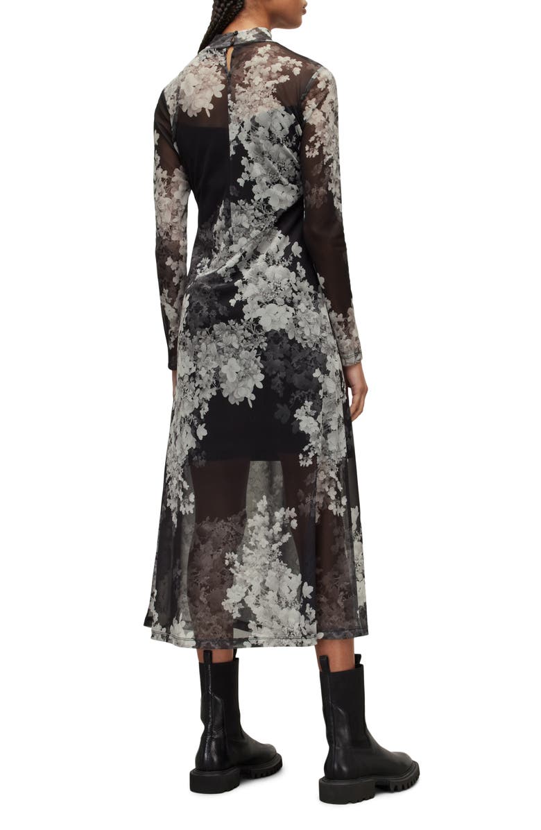 AllSaints Hanna Venetia Long Sleeve Midi Dress, Alternate, color, 