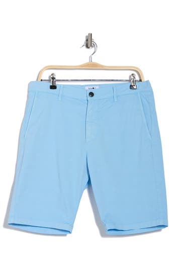 Nn07 Craig Flat Front Shorts In Light Blue
